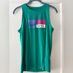 Nike Women’s Green Tank Top with Logo Size XS